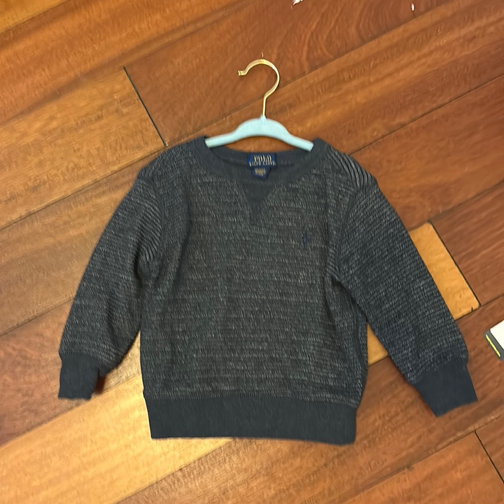 Polo Ralph Lauren Charcoal Blue Gray Sweater